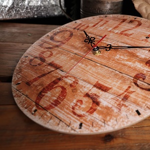 Đồng Hồ Treo Tường Tròn Trang Trí Bằng Gỗ Yên Tĩnh Đồng Hồ Treo Tường MDF Tròn Trang Trí Nhà Bằng Gỗ Phong Cách Mộc Mạc Cổ Điển - Product Image 3