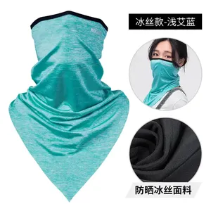 Untuk Bersepeda Lari Ikat Kepala Segitiga <span class=keywords><strong>Bandana</strong></span> Sepeda Syal Sutra Es Bernapas Perlindungan UV Elastisitas Tinggi Olahraga Uniseks - Product Image 2