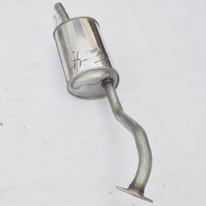 Prix bas pour Crider Auto échappement silencieux arrière en acier inoxydable poli miroir 1.5mm épaisseur pièces du système d'échappement - Product Image 1