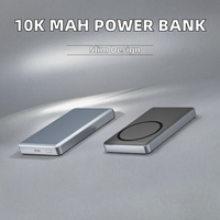 Batteries externes ultra-minces 10000 mAh en aluminium à chargement magnétique sans fil, station de charge rapide 20W OEM pour iPhone 17 18