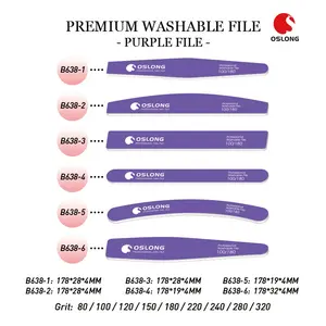 Contoh Gratis File kuku manikur tahan air kikir kuku ungu aluminium oksida keramik