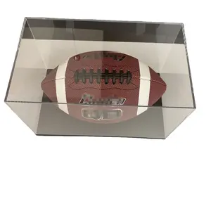 UV Resistant Custom Clear Acrylic Football Display Case with Risers and Mirror Base for Display only