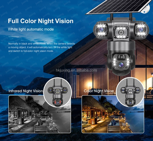 V380 Pro Real 3Lens 30MP 4g Solar Surveillance Camera Outdoor PTZ Auto Track Wifi <b>Wireless</b> IP Network CCTV Security Cameras - Product Image 5