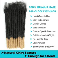 Cheveux humains dreadlocks extensions Loc Bulk Dread Lock Cheveux Humains En Gros Crochet Tresse Cheveux Remy Brésilien Locs Afro Crépus