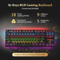 Teclado Mecánico para Juegos OEM ODM K552P TKL con 18 Modos de Retroiluminación, Interruptores Azules Intercambiables en Caliente, Diseño Ergonómico Compacto de 87 Teclas
