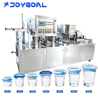 Machine de remplissage et de scellage automatique haute productivité pour gobelets d'eau de 100 ml, 250 ml, 500 ml