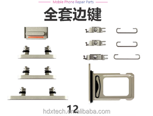 Juego completo para <span class=keywords><strong>iPhone</strong></span> Serie 12 Botón lateral con interruptor de vibración de volumen Botón de silencio de bloqueo de energía-Accesorios para teléfonos móviles - Product Image 2