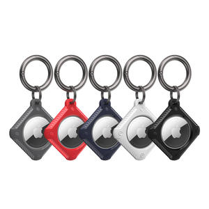 Ronde Sleutelhanger Anti Verloren Koolstofvezel Tpu Vierkante Beschermhoezen Voor Airtag Tracker Hondenhalshouder - Product Image 3