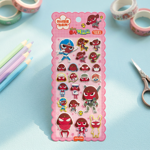 Autocollants 3D gonflés Keroro Sgt Frog Giroro Marshmallow, personnages coréens mignons, imprimés UV, pour agenda, téléphone, Kawaii - Product Image 3
