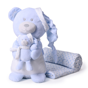 Ensemble cadeau pour bébé en gros 2025, <span class=keywords><strong>couverture</strong></span> en polaire douce et ours en peluche - Product Image 2