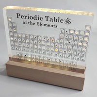 Neues Perioden system Echte Elemente im bemerkens werten Lern werkzeug Klares Acryl-Perioden system mit Element proben
