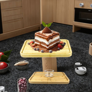 Support de présentation de gâteau en plastique transparent écologique avec couvercle en forme de dôme, support à gâteau, dessert, cuisine à domicile, ensemble emballé - Product Image 2