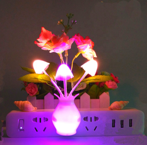 Đèn ngủ mini cảm biến tự động sáng tối <span class=keywords><strong>LED</strong></span>, đèn ngủ cắm điện, đèn ngủ cho phòng trẻ em, hình hoa - Product Image 6