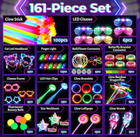 Bracelet, collier, lunettes, baguette, serre-têtes oreilles de chat, boules, bâtons lumineux, lumières à doigts à effet néon pour Noël, anniversaire, Nouvel An, bal de promo, fête, cadeaux et événements