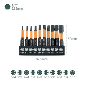 Set di 20 Chiavi <span class=keywords><strong>a</strong></span> <span class=keywords><strong>Brugola</strong></span> Esagonali con Punta da Trapano 1/4 Pollici, <span class=keywords><strong>Cacciavite</strong></span> in Acciaio S2 Magnetico, Adattatore di Prolunga per Riparazioni - Product Image 2
