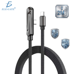 Cable USB Tipo C a C ELE-GATE de 2 Metros y 240W con Carga Rápida y Soporte Plegable - Product Image 2