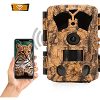 Caméra de surveillance de la faune BSTCAM 4K 48M avec connexion par points et contrôle par application WiFi, portée IR 20m/85ft, télécommande, détection de mouvement, pour extérieur