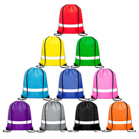 Sac à dos personnalisé réutilisable en nylon avec cordon de serrage