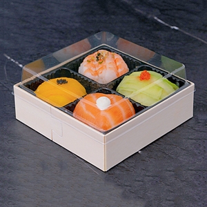 Contenedor Sushi Box Take Away Madera japonesa Panadería Almuerzo Pastelería Embalaje Madera Precio bajo Respetuoso con el medio ambiente Restaurante Comida Pastel Caja - Product Image 6