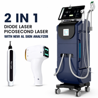 Machine d'épilation au laser diode et au laser pico 2 en 1, 755 nm, 808 nm, 1064 nm, permanente et indolore, pour système laser de salon