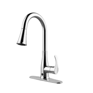 360 Degree Rotatable Motion Automatic Sensor Kitchen Faucet with Pull Down Hose for Modern Decoration