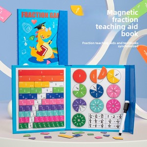 Libro interattivo in legno di frazione magnetica | Strumento di apprendimento della matematica per bambini Homeschool - Product Image 6