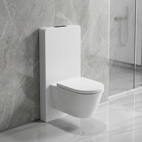 Citerne dissimulée Sunten SH004G moderne pour économie d'eau avec armoire en verre pour toilettes suspendues