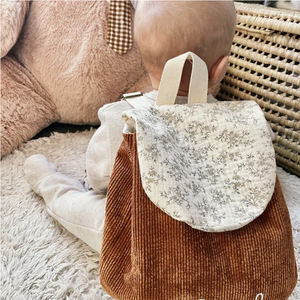 Sac à Dos Enfant Personnalisé Vanille Brodé en Coton Velours pour Maternelle ou Crèche - Product Image 4