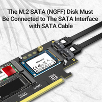 مصنع JEYI 3-in-1 M.2 vme SATA MSATA إلى PCIe SATA محول بطاقة الألومنيوم PCIe/nour مع دروبشيبينغ