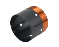 Bobine d'induction pour haut-parleur de graves Woofer, avec fils, 63.5mm/64mm/65.5mm, 8ohm, fil de cuivre en aluminium noir, 10-15 pouces, DIY, 2 pièces