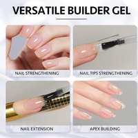 KODIES vernis à ongles gel transparent constructeur manucure extension liquide OEM marque privée sans douleur brosse 15ml longue durée