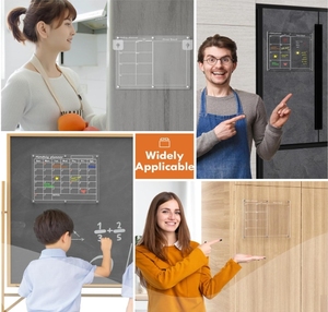 주방 액세서리 아크릴 달력 냉장고 냉장고 자석 달력 마그네틱 냉장고 플래너 드라이 지우기 보드 - Product Image 6