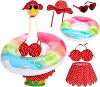 Vêtements pour oies de compagnie multi-styles d'été 23 pouces : Chemise hawaïenne, Série Bikini de plage, pour la natation quotidienne et les promenades en extérieur