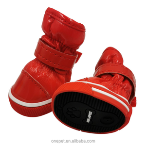 Winter <b>Waterproof</b> <b>Dog</b> <b>Boots</b> Classic Sport Modern Style Print Luxury Lining PU Pet Shoes for Warm Wearing - Product Image 5
