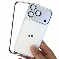 En stock – Coque de téléphone en métal avec protection d'objectif arrière pour iPhone 17-12 Pro Max, transformable en coque pour iPhone 18 Pro Max, pour homme et femme