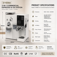 Machine à café et chocolat chaud en acier inoxydable, système de brassage pour restaurant, machine à expresso électrique, mousseur à lait, buse vapeur, usage domestique