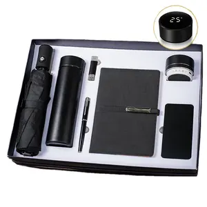 Luxury gift set note book A5 UP with pen with USB flash drive thermos cup multifunctional powerbank stereo office supplies