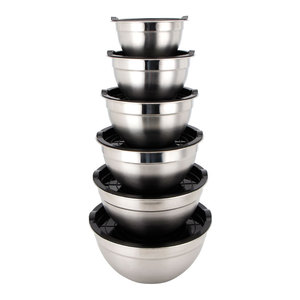 Thép Không Gỉ Trộn Bát Có Nắp Đậy Có Thể Xếp Chồng Làm Tổ Bát Đặt Cho Nấu Ăn, Nướng, Bữa Ăn Chuẩn Bị, Phục Vụ - Product Image 2