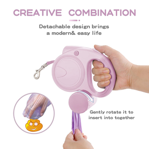 Guinzaglio da addestramento per animali domestici in Nylon retrattile <span class=keywords><strong>Auto</strong></span> personalizzato per cani medi di lusso luci telescopiche automatiche - Product Image 3