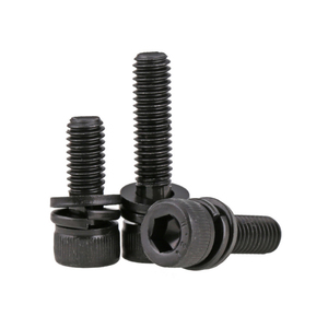 Đinh Vít Đầu Lỗ Lục Giác Bằng Thép Cacbon <span class=keywords><strong>4.8</strong></span> 8.8 10.9 12.9 Mạ Kẽm Màu Đen Kèm Đai Ốc Và Vòng Đệm DIN912 - Product Image 5