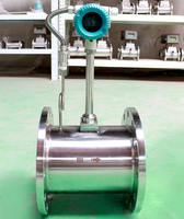 Débitmètre à gaz vortex en acier inoxydable avec écran LCD 4-20mA RS485 Modbus DN10-DN300