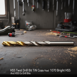 Foret hélicoïdal HSS avec tête revêtue de TiN 1070, forets HSS brillants et forets HSS Co. - Product Image 3