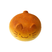 Mainan Pijat Bentuk Roti Kucing Lucu, Lembut, Empuk, PU, Pereda Stres, Mainan Fidget, Slow Rebound, Mainan Sensorik