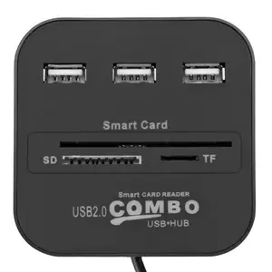 Pembaca kartu TF SD pintar 3 port ID ATM USB2.0