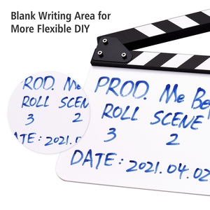 30*24cm/ 12 * 9in <span class=keywords><strong>Film</strong></span> Acrylique Clapboard Movie Directors Clapper Board Slate Cut Action Scene Blank <span class=keywords><strong>Clap</strong></span> Board Dry Erase - Product Image 6