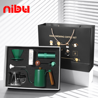 Ensemble de moulin à café manuel NIBU, outils de préparation à la dérive personnalisés, coffret cadeau, kit de préparation à la dérive pour débutants et professionnels