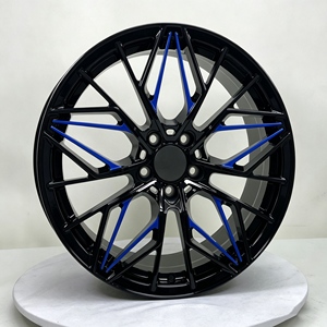 ล้อฟอร์จสีดำเงา ขอบสีน้ำเงิน ขนาด 18 19 20 21 22 นิ้ว PCD 5x100 5x112 5x120 สำหรับรถยนต์นั่งส่วนบุคคล รุ่น RS - Product Image 3