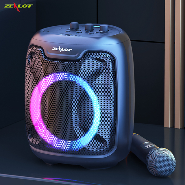 Zealot Portable 80W Subwoofer Wireless Speakers P8 with for Wireless Microphone 14400mAh Battery-Outdoor Use