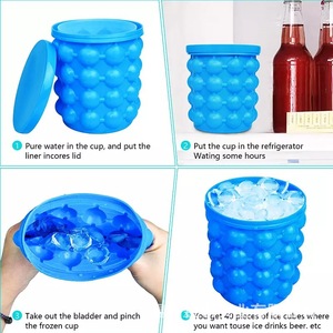 <strong>Space</strong> Saving Food Grade Silicone <strong>Ice</strong> Cube Bucket Silicone <strong>Ice</strong> Cube Maker Sprite <strong>Ice</strong> Cube Mould - Product Image 6