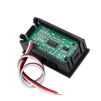 YOURMESTUIDO YRDOX-0037 3-Wire 0.56-Inch Mini Digital Voltmeter Tester DC 0-30V LED Display Gauge Merah/Hijau/Biru Mobil Otomatis